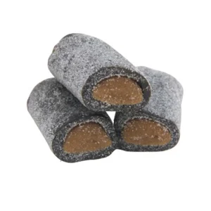Product display of Swedish Candy Salmiac Bites