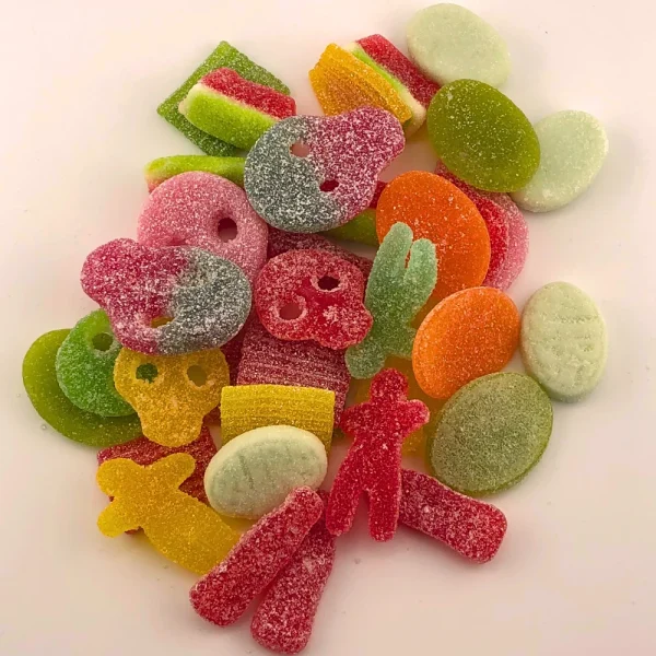 Candy display of Swedish Candy Sour Easter Mix